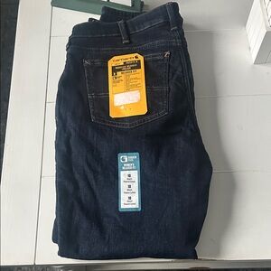 Carhartt Women’s Fleece-lined Deep Indigo Relaxed Jeans